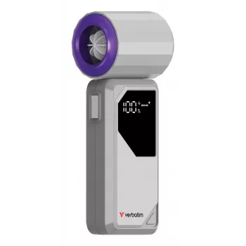 Verbatim Cool’n’Go AirJet rankinis ventiliatorius, pilkas/violetinis