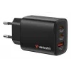 Verbatim Essentials GaN Charger 65W EU plug Juoda, Indoor, AC, 20 V, Juoda
