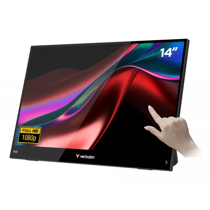 Nešiojamas monitorius Verbatim 14 colių FHD Touch LCD 1920x1080