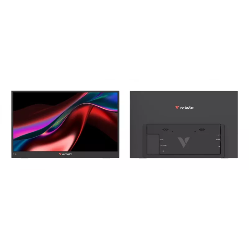 Verbatim Portable 15.6 inch FHD Dual Monitor Essentials, 39.6 cm (15.6 colio), LCD, 1920 x 1080 pikselių, Full HD, 16:9, 10 ms