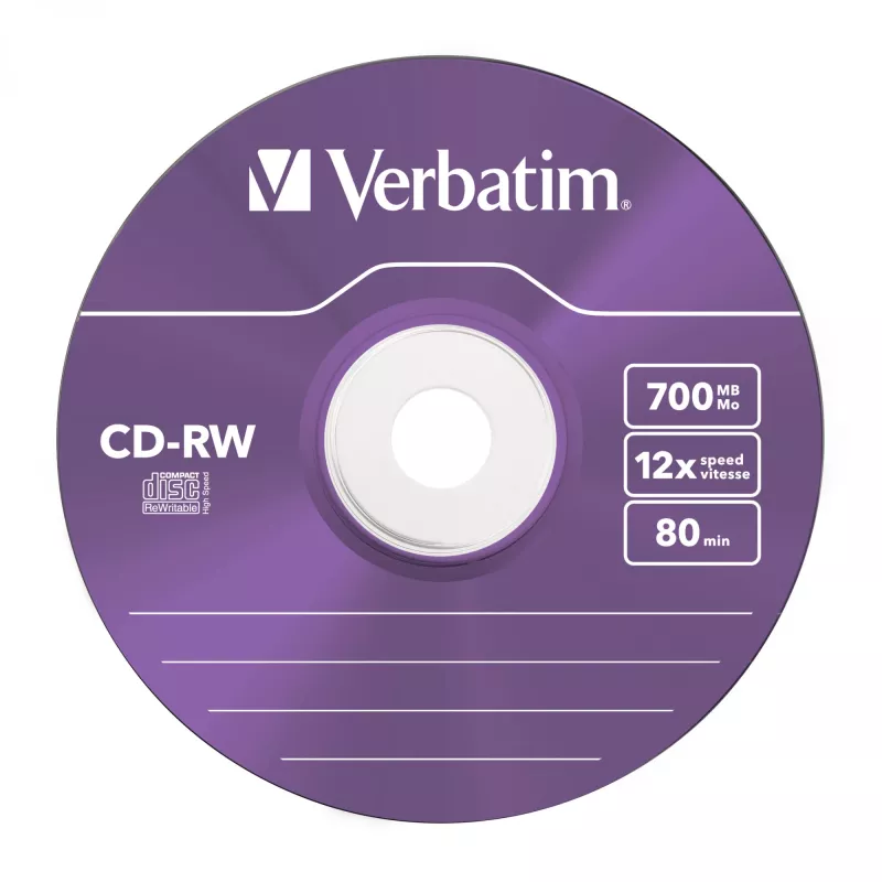 Verbatim CD-RW Colour 12x 700 MB 5 vnt.