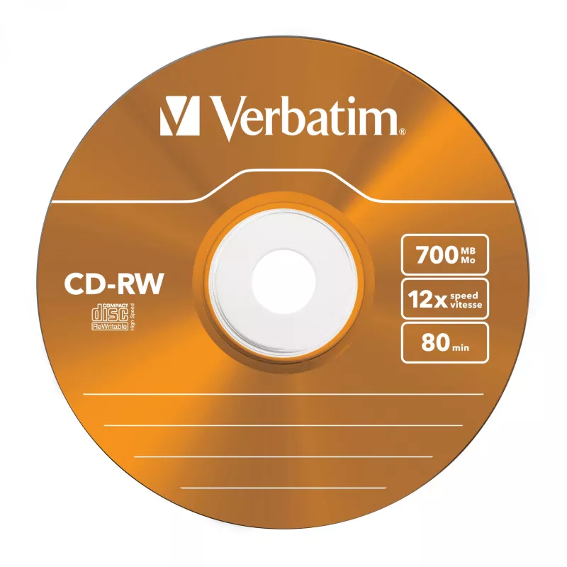 Verbatim CD-RW Colour 12x 700 MB 5 vnt.