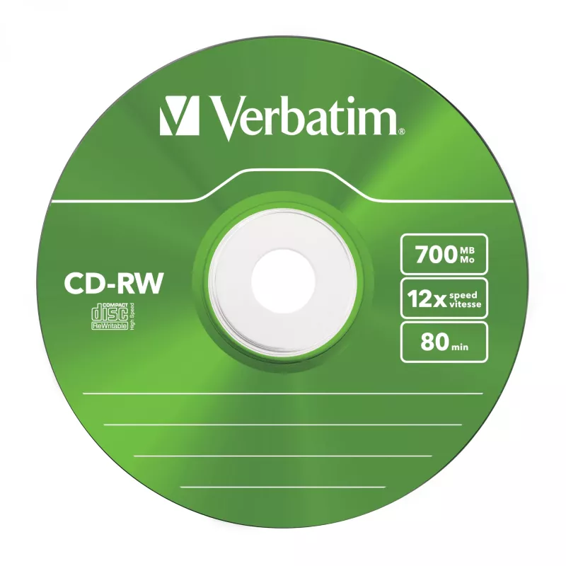 Verbatim CD-RW Colour 12x 700 MB 5 vnt.