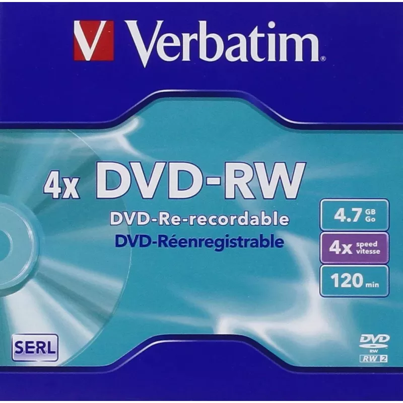 Verbatim VB-DMW44JC, DVD-RW, 120 mm, juvelyrinė dėžutė, 1 vnt., 4,7 GB