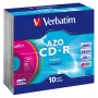 Verbatim CD-R AZO Colours 700 MB 48x 10 vnt.