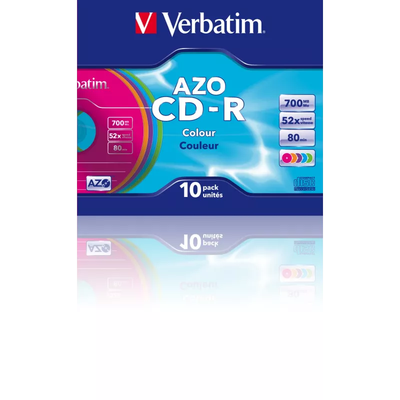 Verbatim CD-R AZO Colours 700 MB 48x 10 vnt.