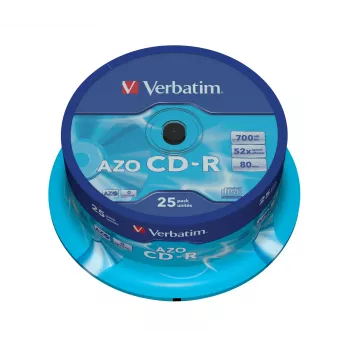 „Verbatim“ CD-R AZO Crystal 700 MB 52x 25 vnt.