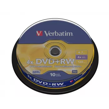 Verbatim DVD+RW Matt Sidabrinė 4.7 GB 10 vnt.