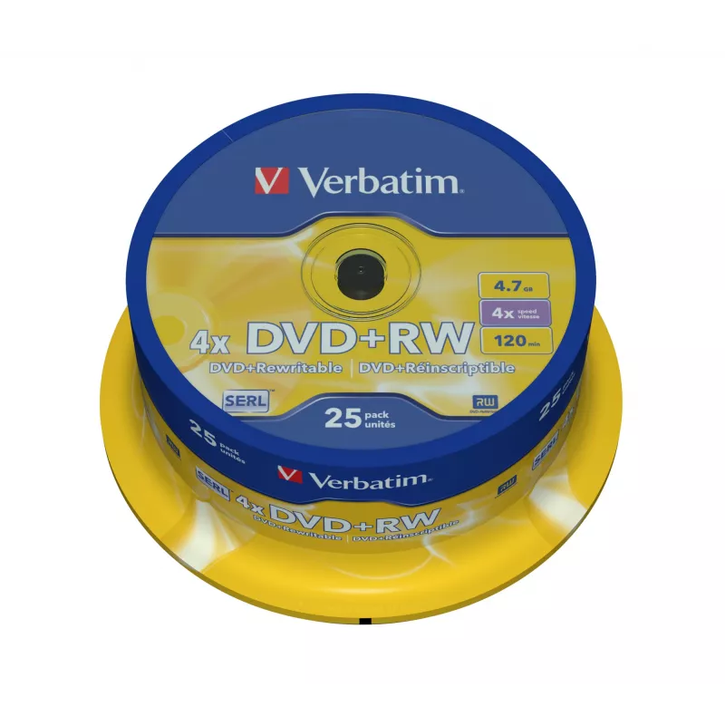 Verbatim DVD+RW Matt Sidabrinė 4,7 GB 25 vnt.