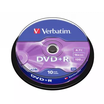 Verbatim DVD+R Matinis Sidabrinis 4,7 GB 10 vnt.