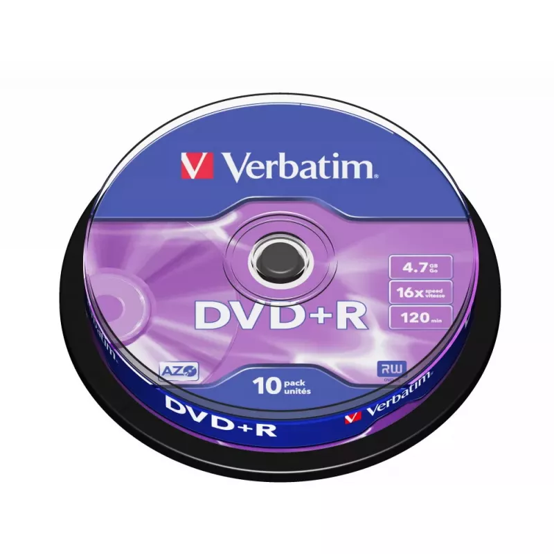 Verbatim DVD+R Matinis Sidabrinis 4,7 GB 10 vnt.