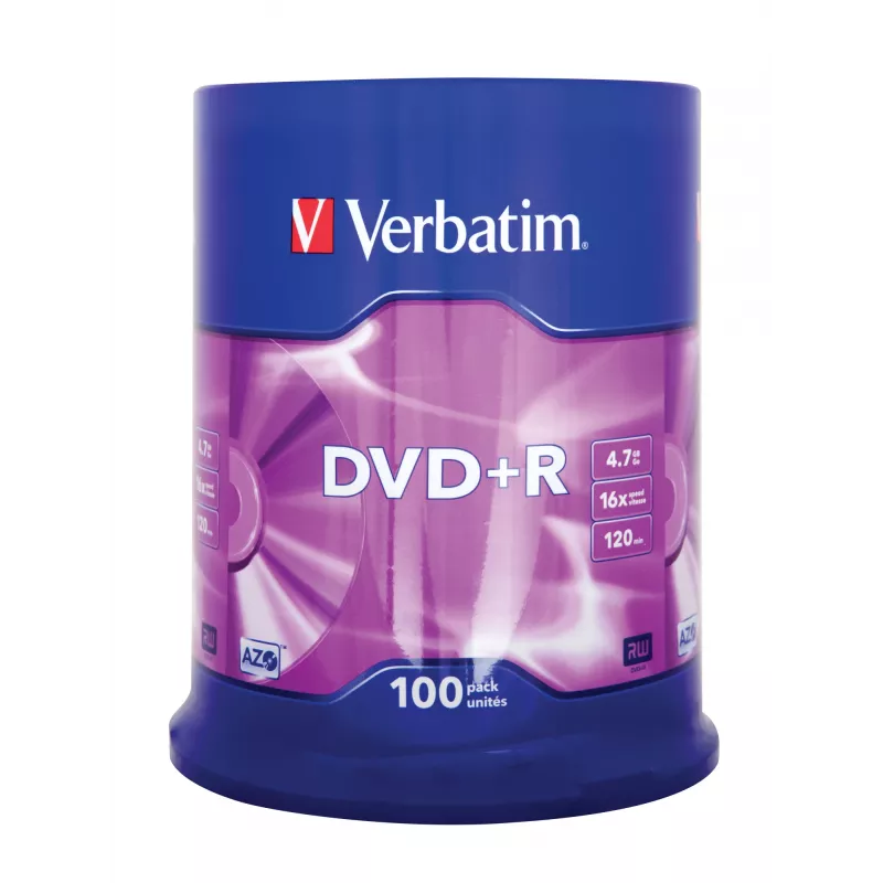 Verbatim DVD+R Matt Sidabrinė 4.7 GB 100 vnt.