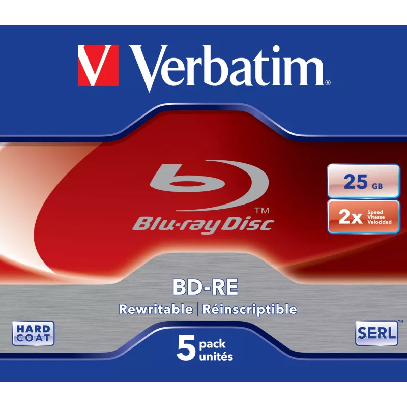 Verbatim 43615 tuščias Blu-Ray diskas BD-RE 25 GB 5 vnt.
