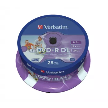 Verbatim 43667 tušti DVD 8,5 GB DVD+R DL 25 vnt.