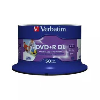 Verbatim DVD+R Double Layer Wide Inkjet Printable 43703