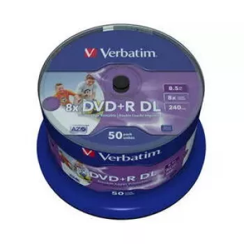 Verbatim DVD+R Double Layer Wide Inkjet Printable 43703