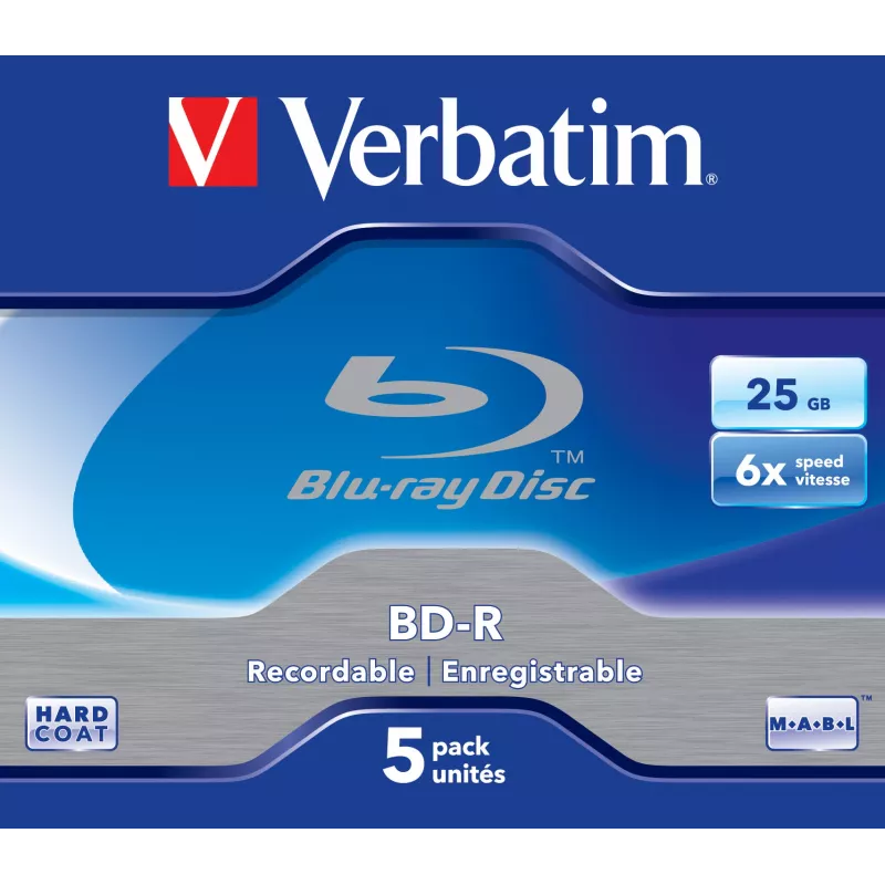 Verbatim 43715 tuščias Blu-Ray diskas BD-R 25 GB 5 vnt.