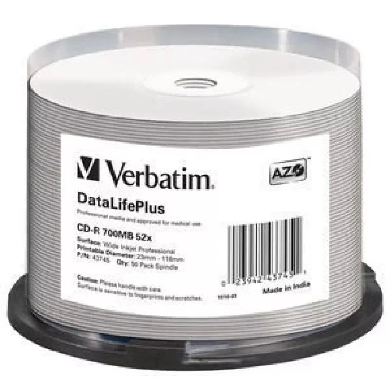 Verbatim CD-R 52x DataLifePlus 700 MB 50 vnt.
