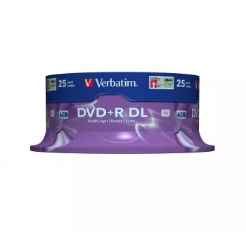 Verbatim DVD+R Double Layer 8x Matt Sidabrinė 25pk Spindle