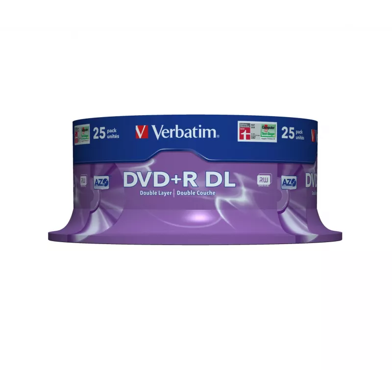 Verbatim DVD+R Double Layer 8x Matt Sidabrinė 25pk Spindle