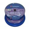 Verbatim DVD+R Double Layer 8x Matt Sidabrinė 50pk Spindle, DVD+R DL, 120 mm, Spindle, 50 vnt., 8.5 GB