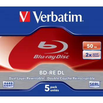 Verbatim BD-RE DL 50GB 2 x 5 Pack Jewel Case 5 vnt.