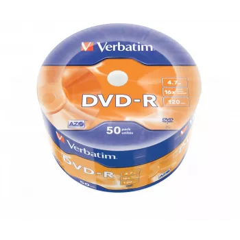 Verbatim DVD-R Matinis sidabrinis 50 vnt. pakuotė ant suklio