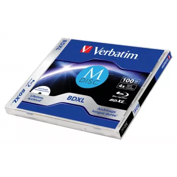 Verbatim MDISC Lifetime archyvinis BDXL 100 GB – vienas diskas, 100 GB, BDXL, Jewelcase, 1 vnt.