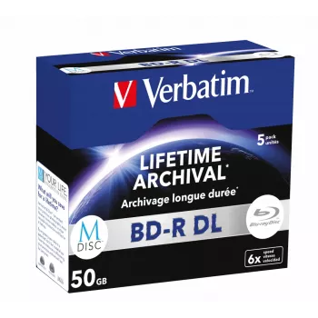 BD-R DL Verbatim MDISC 50 GB 5 vnt. 6x rašymo greitis