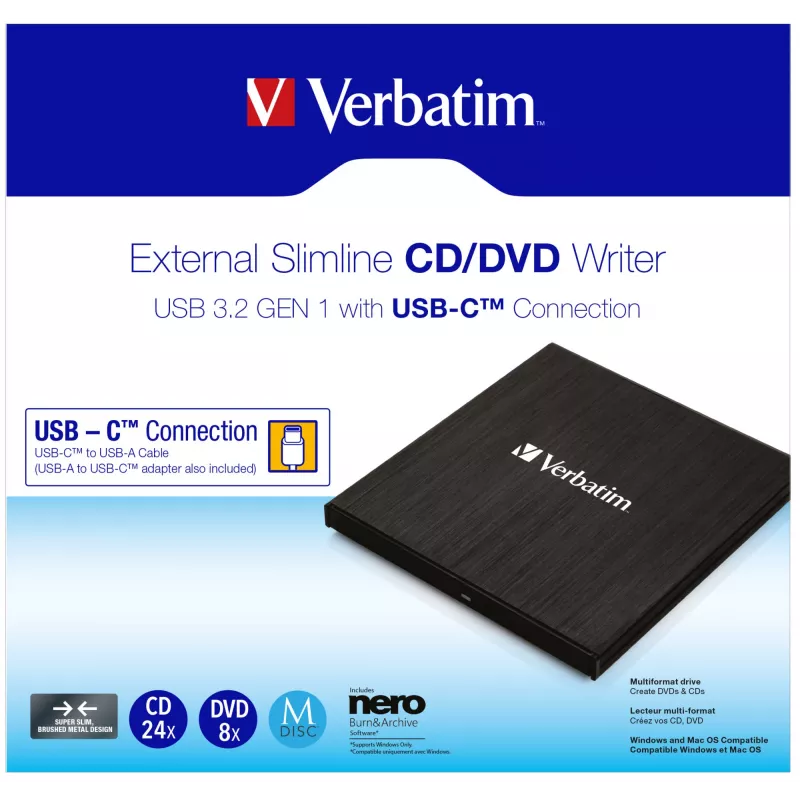 Verbatim 43886 optinis diskasukis DVD±RW Juodas