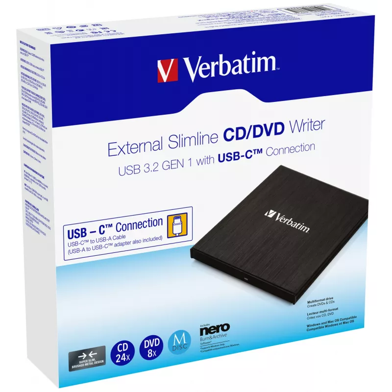Verbatim 43886 optinis diskasukis DVD±RW Juodas