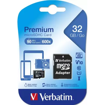 “Flash” atmintis Verbatim Premium 32GB MicroSDHC Class 10 44083