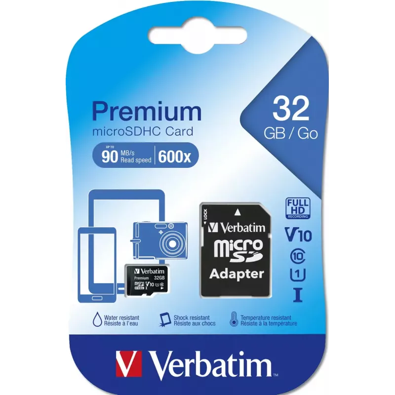 “Flash” atmintis Verbatim Premium 32GB MicroSDHC Class 10 44083