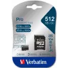 Verbatim Pro U3 512GB Micro SDXC kortelė, 512 GB, MicroSDXC, Class 10, UHS-I, 100 MB/s, 90 MB/s