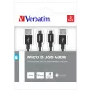 Verbatim 48875 USB laidas USB 3.2 Gen 1 (3.1 Gen 1) 1 m Micro-USB A USB A Juodas