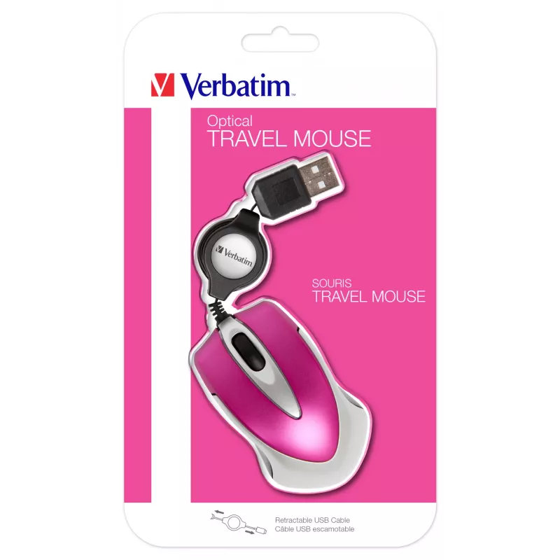 Verbatim Go Mini pelė, biuro, USB Type-A, optinė, 1000 DPI