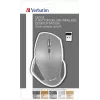 Verbatim 8 mygtukų belaidė mėlyno LED pelė, mėlynas LED, RF belaidė, 1600 DPI, juoda, pilka