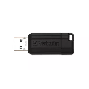 Verbatim PinStripe - USB atmintinė 32 GB - juoda, 32 GB, USB Type-A, 2.0, 10 MB/s, slankiklis, juoda