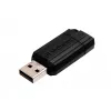 Verbatim PinStripe - USB atmintinė 32 GB - juoda, 32 GB, USB Type-A, 2.0, 10 MB/s, slankiklis, juoda