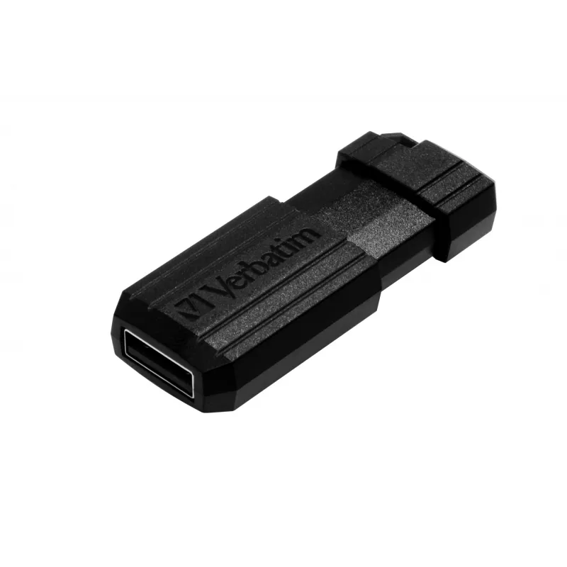 Verbatim PinStripe - USB atmintinė 32 GB - juoda, 32 GB, USB Type-A, 2.0, 10 MB/s, slankiklis, juoda