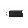 Verbatim PinStripe - USB atmintinė 64 GB - Juoda, 64 GB, USB Type-A, 2.0, 10 MB/s, stumdoma, juoda