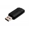 Verbatim PinStripe - USB atmintinė 64 GB - Juoda, 64 GB, USB Type-A, 2.0, 10 MB/s, stumdoma, juoda