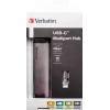 Verbatim 49141 nešiojamojo kompiuterio dokas / prievadų atkartotuvas USB 3.2 Gen 1 (3.1 Gen 1) Type-C juoda, sidabrinė