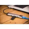 Verbatim 49141 nešiojamojo kompiuterio dokas / prievadų atkartotuvas USB 3.2 Gen 1 (3.1 Gen 1) Type-C juoda, sidabrinė