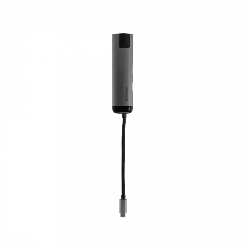 Verbatim 49141 nešiojamojo kompiuterio dokas / prievadų atkartotuvas USB 3.2 Gen 1 (3.1 Gen 1) Type-C juoda, sidabrinė