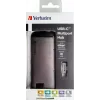 Verbatim 49142 nešiojamojo kompiuterio dokas / prievadų daugiklis USB 3.2 Gen 1 (3.1 Gen 1) Type-C, juoda, sidabrinė