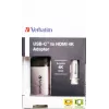 “Verbatim 49143” vaizdo kabelio adapteris 0,1 m USB Type-C HDMI juoda, sidabrinė