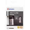 Verbatim 49145 vaizdo kabelio adapteris 0,01 m USB Type-C VGA (D-Sub) Juoda, Sidabrinė