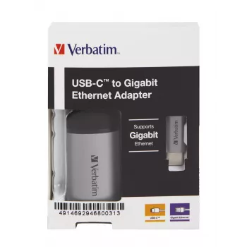 „Verbatim 49146“ nešiojamojo kompiuterio dokas / prievadų atkartotuvas USB 3.2 Gen 1 (3.1 Gen 1) Type-C, juoda, sidabrinė