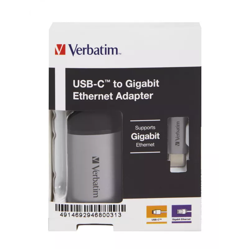 „Verbatim 49146“ nešiojamojo kompiuterio dokas / prievadų atkartotuvas USB 3.2 Gen 1 (3.1 Gen 1) Type-C, juoda, sidabrinė
